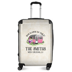 Camper Suitcase - 24" Medium - Checked (Personalized)