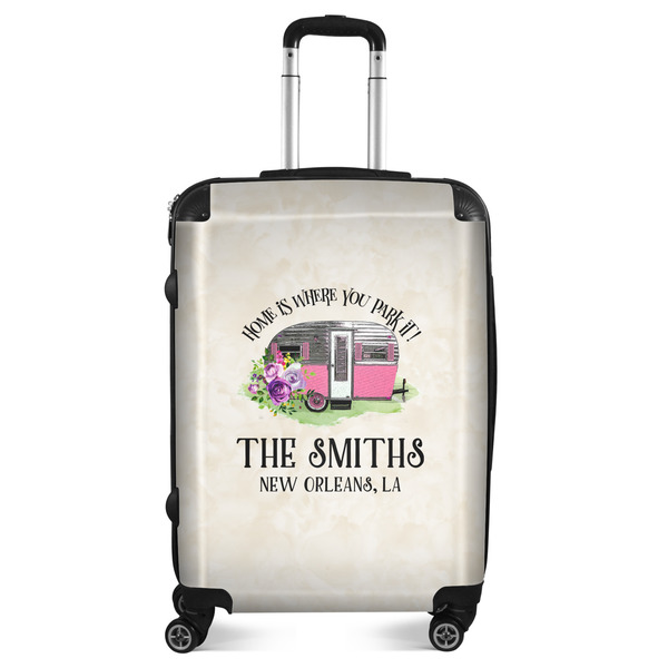 Custom Camper Suitcase - 24" Medium - Checked (Personalized)