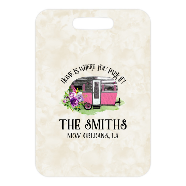 Camper Metal Luggage Tag - Front Without Strap