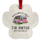 Camper Metal Paw Ornament - Front
