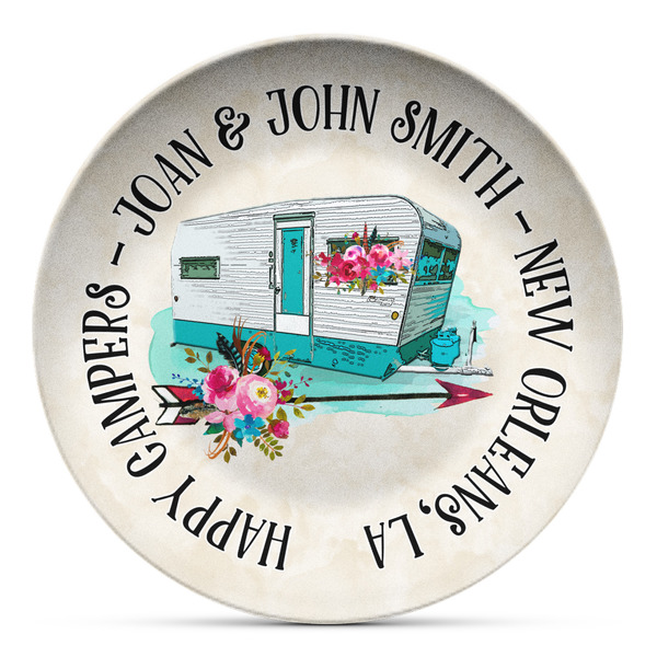 Custom Camper Microwave Safe Plastic Plate - Composite Polymer (Personalized)
