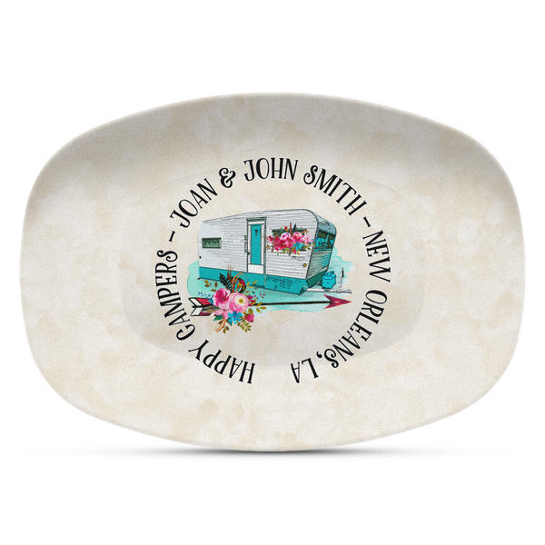 Custom Camper Plastic Platter - Microwave & Oven Safe Composite Polymer (Personalized)