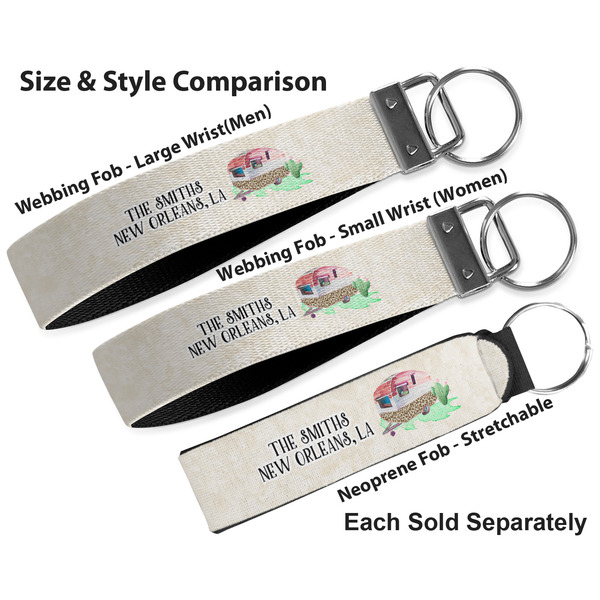 Camper Multiple Key Ring comparison sizes