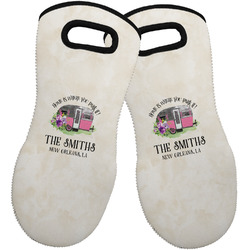 Camper Neoprene Oven Mitts - Set of 2 w/ Name or Text