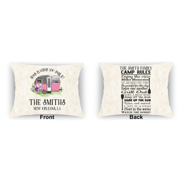 Camper Outdoor Rectangular Throw Pillow (Front and Back)