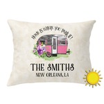Camper Outdoor Throw Pillow (Rectangular) (Personalized)