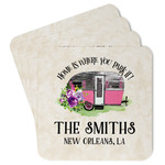 Camper Paper Coasters w/ Name or Text