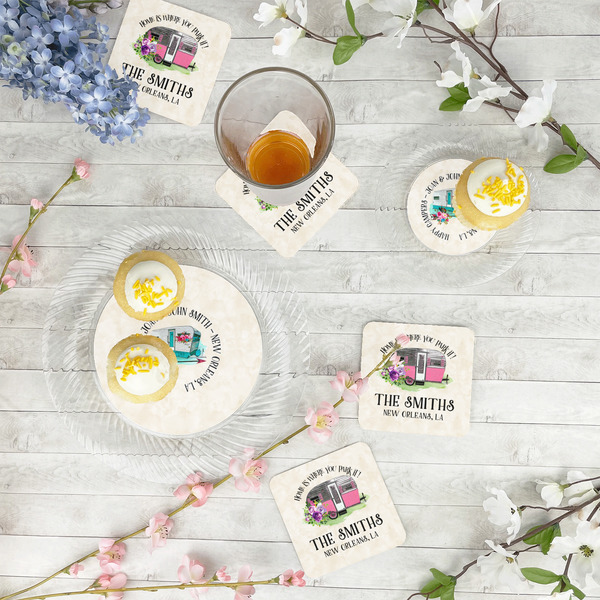 Camper Paper Coasters - In Context
