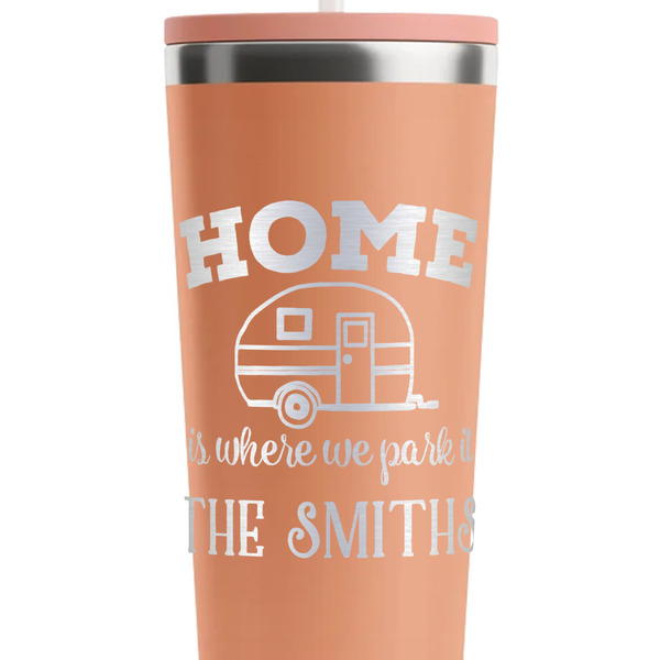 Camper Peach RTIC Everyday Tumbler - 28 oz. - Close Up