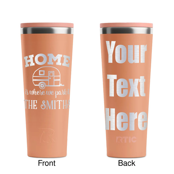 Camper Peach RTIC Everyday Tumbler - 28 oz. - Front and Back
