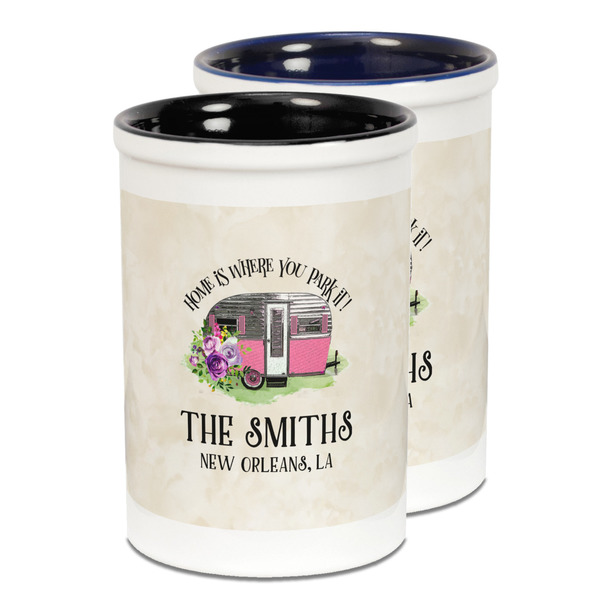 Custom Camper Ceramic Pencil Holder - Large