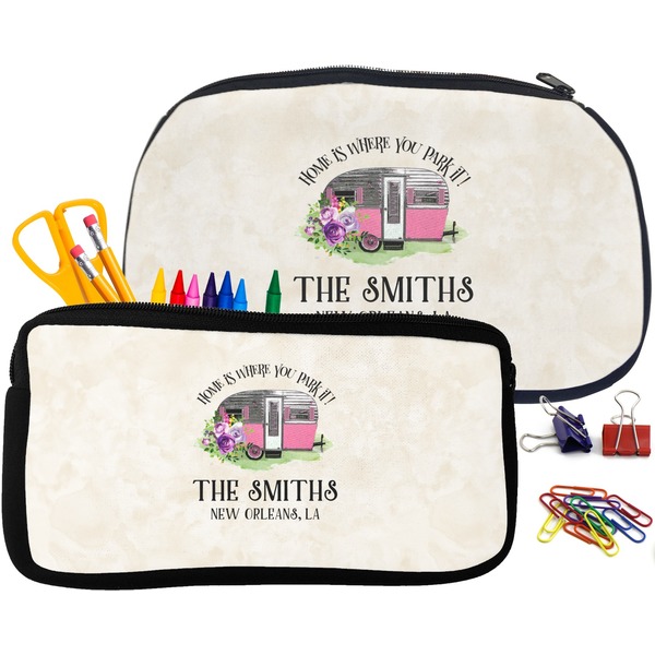 Camper Pencil / School Supplies Bags Small and Medium