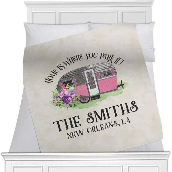 Custom Camper Minky Blanket (Personalized)