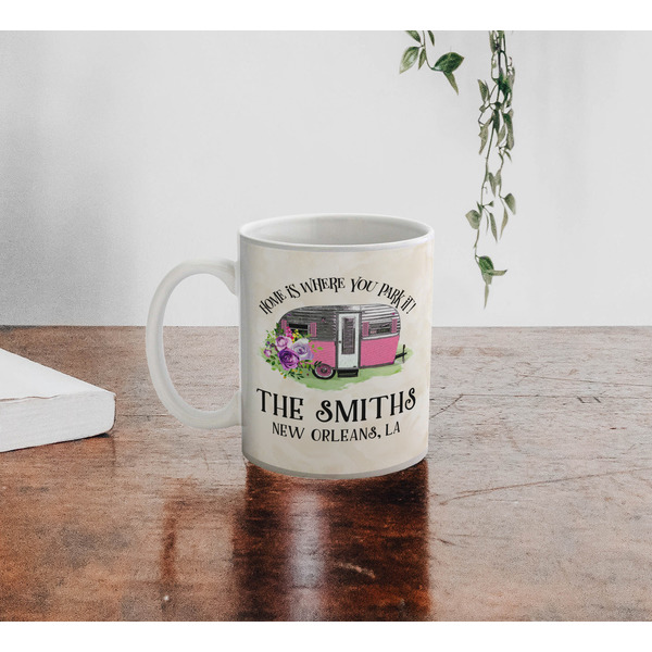 Camper Personalized Coffee Mug - Lifestyle