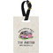Camper Plastic Luggage Tag - Rectangular w/ Name or Text