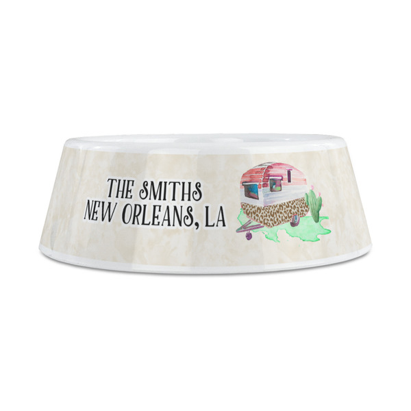 Camper Plastic Dog Bowls - Medium - FRONT