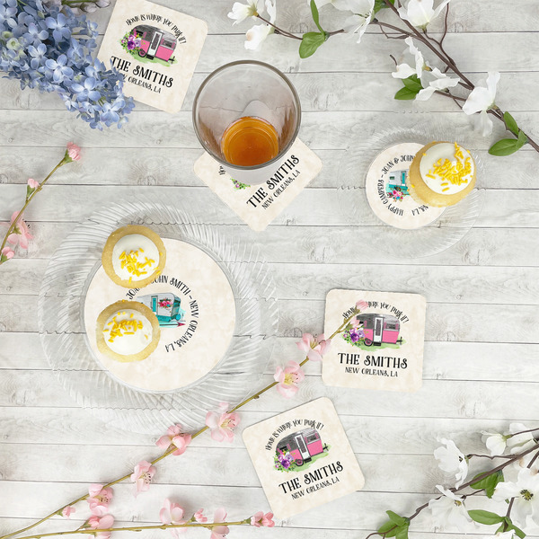 Camper Plastic Party Appetizer & Dessert Plates - In Context