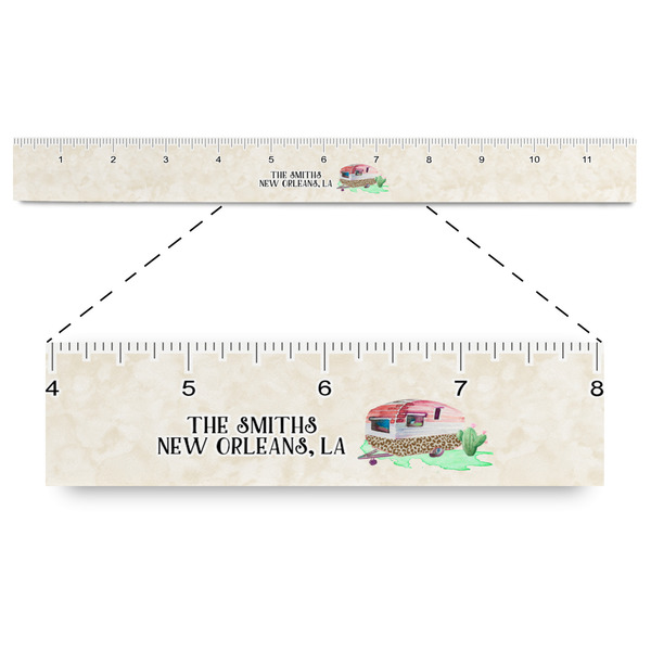 Custom Camper Plastic Ruler - 12" (Personalized)