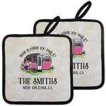 Camper Pot Holders - Set of 2 w/ Name or Text