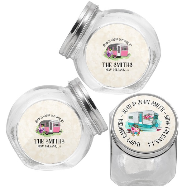 Camper Puppy Treat Jar - Top Left Right