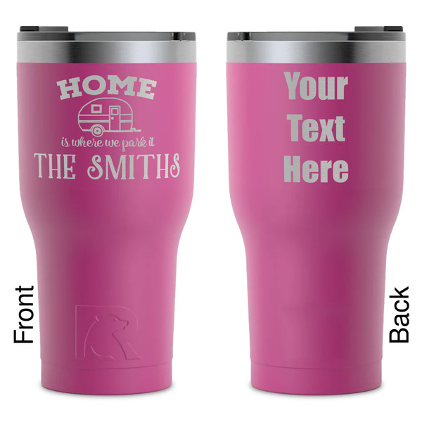 Custom Camper RTIC Tumbler - Magenta - Laser Engraved - Double-Sided (Personalized)