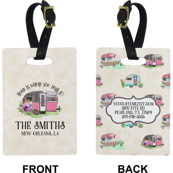Camper Rectangle Luggage Tag (Front + Back)