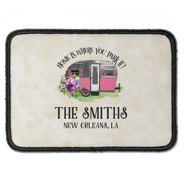 Custom Camper Iron On Rectangle Patch w/ Name or Text