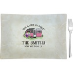 Camper Rectangular Glass Appetizer / Dessert Plate - Single or Set (Personalized)