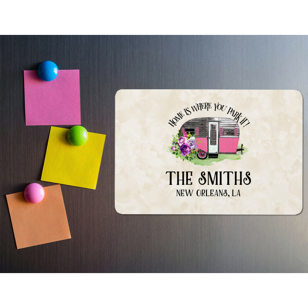 Camper Rectangular Fridge Magnet - LIFESTYLE