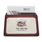 Camper Red Mahogany Business Card Holder - Straight