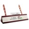 Camper Red Mahogany Nameplates with Business Card Holder - Angle