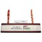 Camper Red Mahogany Nameplates with Business Card Holder - Straight