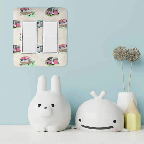 Camper Rocker Light Switch Covers - Double - IN CONTEXT