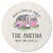 Camper Round Rubber Backed Coaster (Personalized)