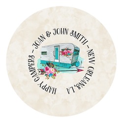 Camper Round Decal (Personalized)