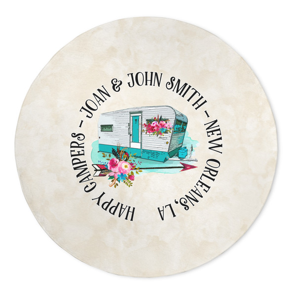 Custom Camper 5' Round Indoor Area Rug (Personalized)