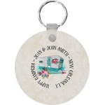 Camper Round Plastic Keychain (Personalized)