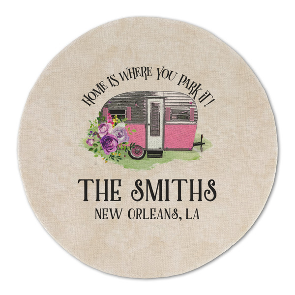 Camper Round Linen Placemats - FRONT (Double Sided)