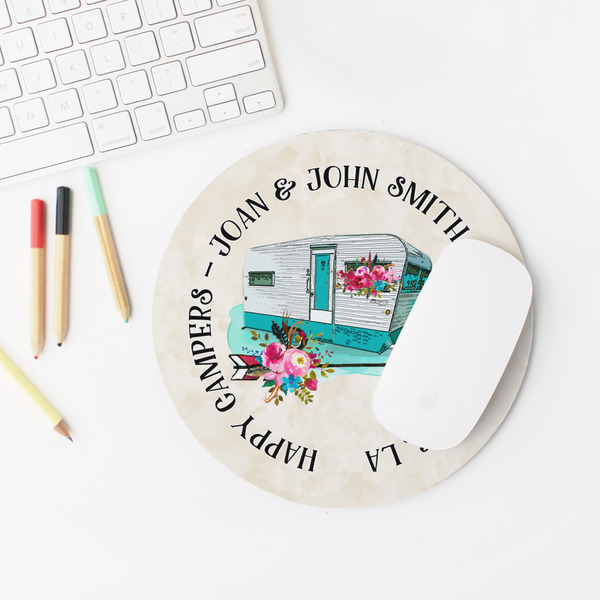 Camper Round Mousepad - LIFESTYLE 2