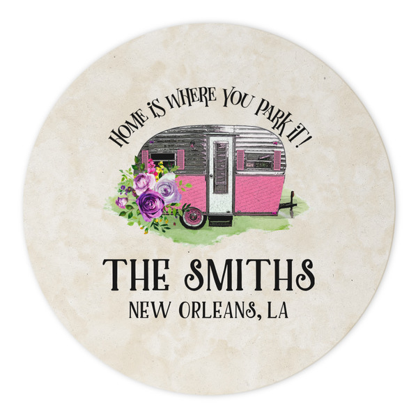 Camper Round Paper Coaster - Approval