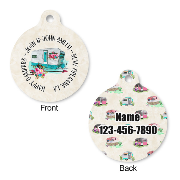 Camper Round Pet ID Tag - Large - Approval