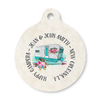 Camper Round Pet ID Tag - Small (Personalized)