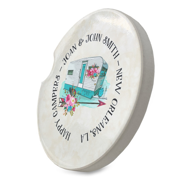 Camper Sandstone Car Coaster - STANDING ANGLE