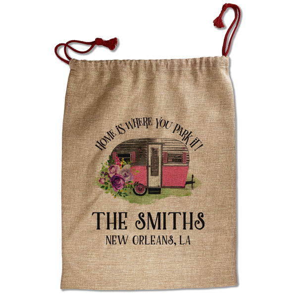 Custom Camper Santa Sack - Front (Personalized)