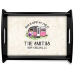 Camper Black Wooden Tray - Large (Personalized)