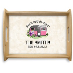 Camper Natural Wooden Tray - Large (Personalized)