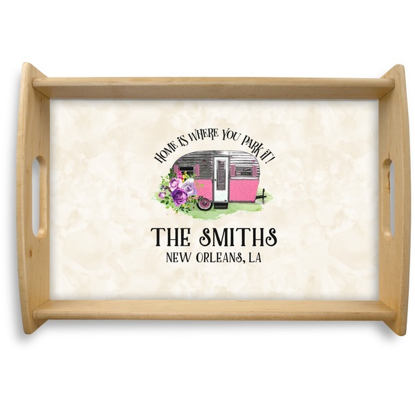 Custom Camper Natural Wooden Tray - Small (Personalized)