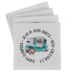 Camper Absorbent Stone Coasters - Set of 4 (Personalized)