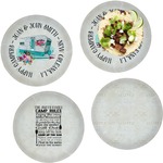 Camper Set of 4 Glass Lunch / Dinner Plate 10" (Personalized)