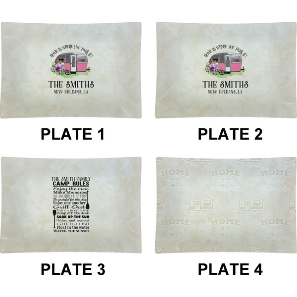 Camper Set of Rectangular Appetizer / Dessert Plates (Approval)